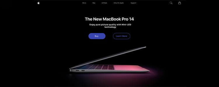 صفحه لندینگ شرکت اپل